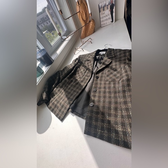 Blazer Tweed Blazer Woven Plaid... - Picture 11 of 16